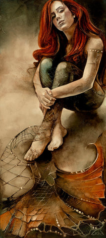"Mermaid" giclée print on canvas