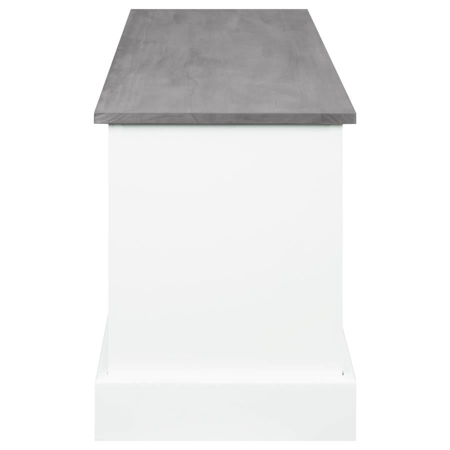 Alma 3-drawer Storage Bench White and Weathered Grey 501196
