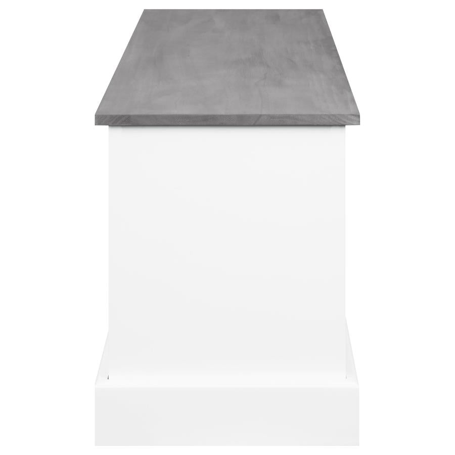 Alma 3-drawer Storage Bench White and Weathered Grey 501196