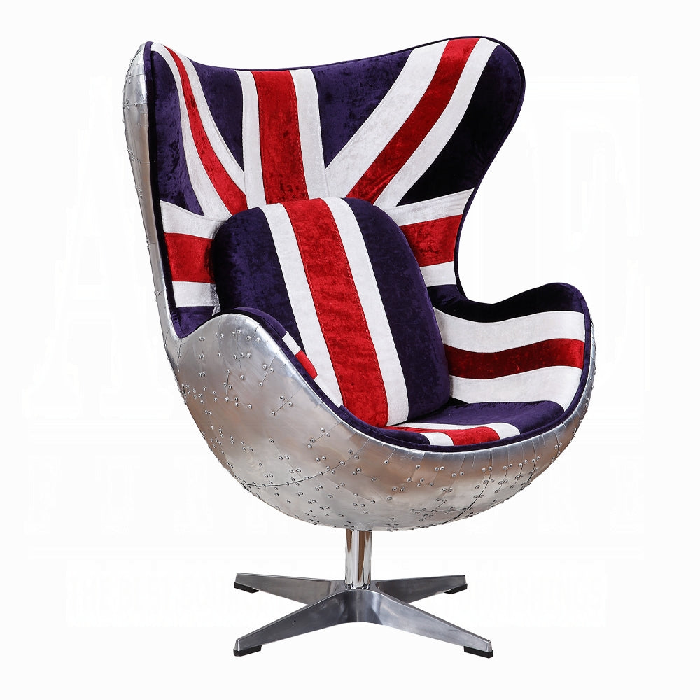 Brancaster British Flag Accent Chair W/Swivel 59835
