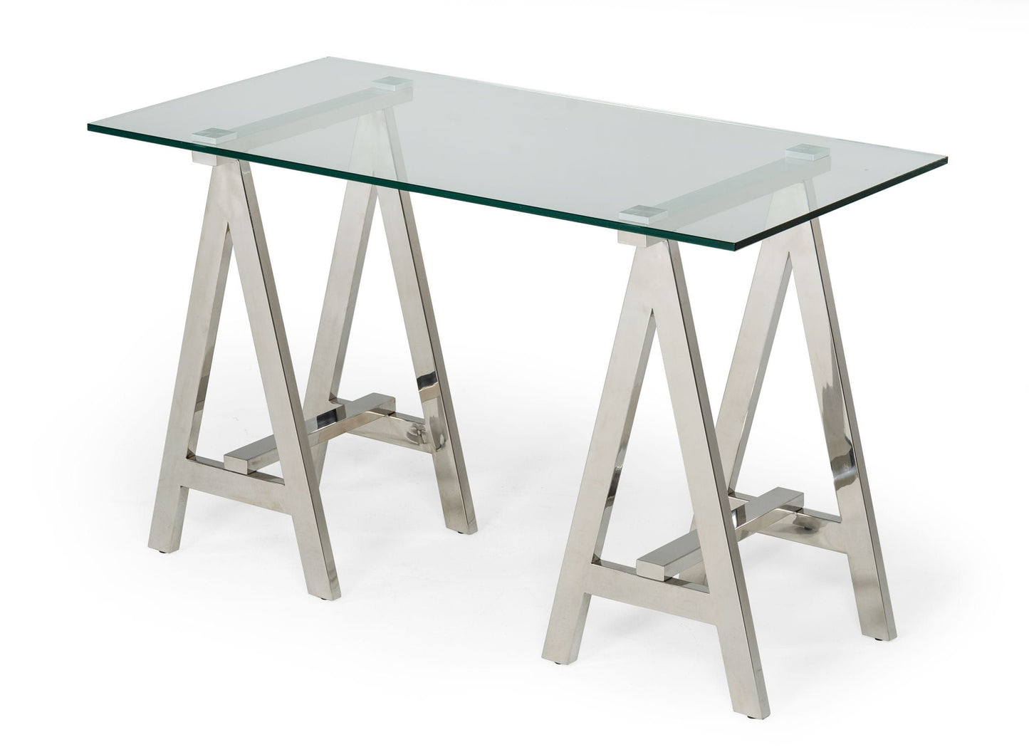 Ostrow - Modern Glass & Stainless Steel Console Table