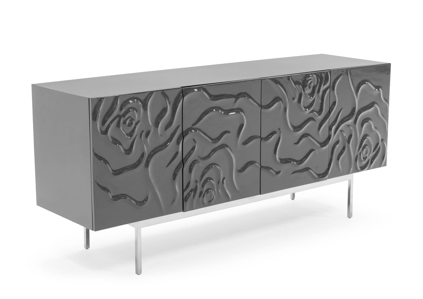 Gwen - Modern Grey High Gloss Buffet