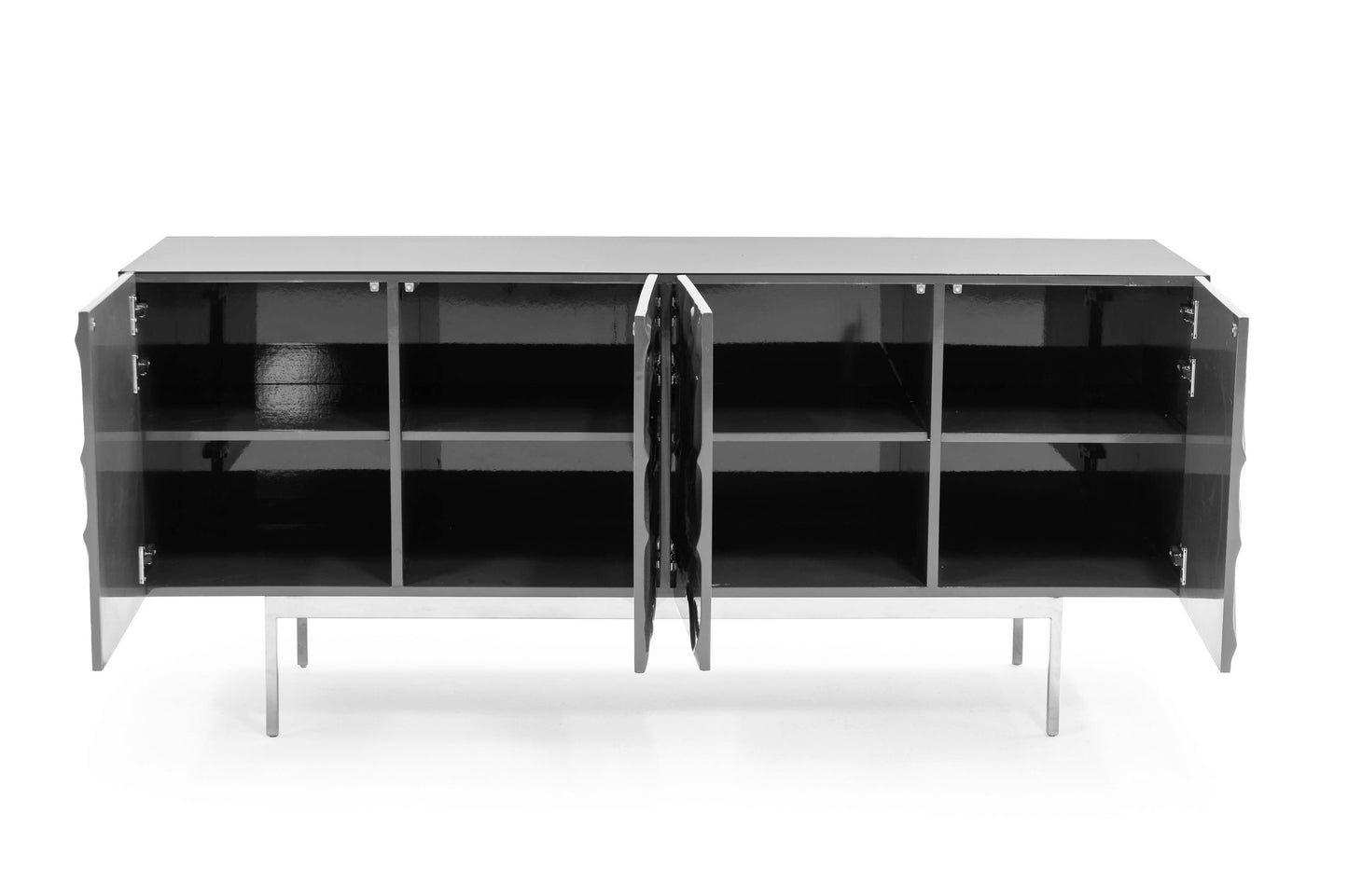 Gwen - Modern Grey High Gloss Buffet