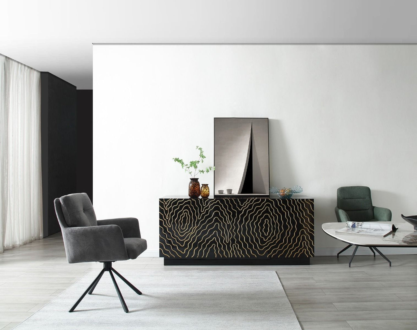 Jonah- Modern Black and Gold Buffet