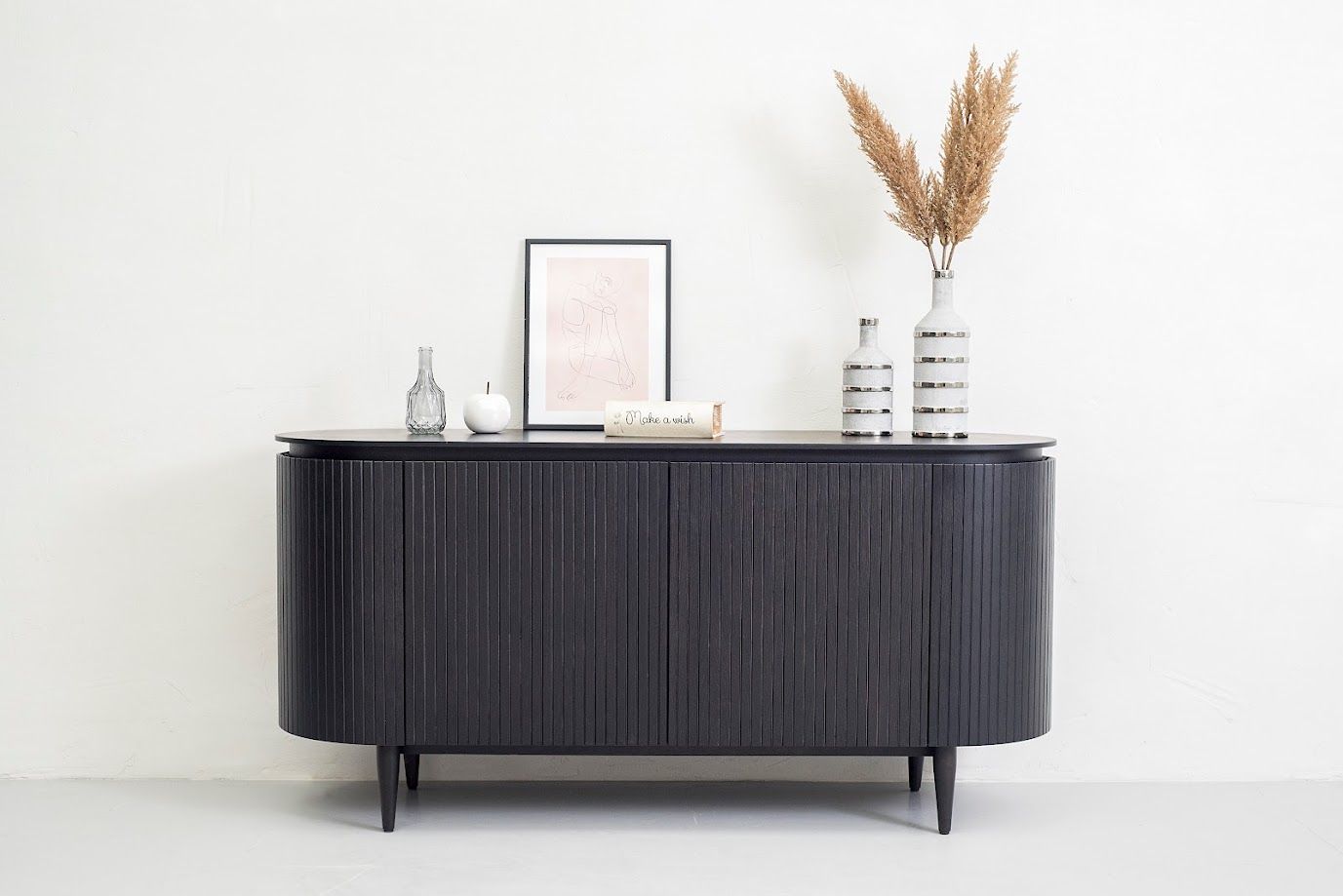 Miami - Modern Black Oak Buffet