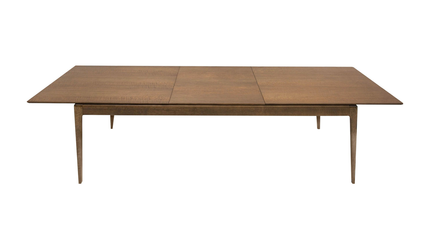 Dallas - Mid-Century Modern Brown Oak Extendable Dining Table