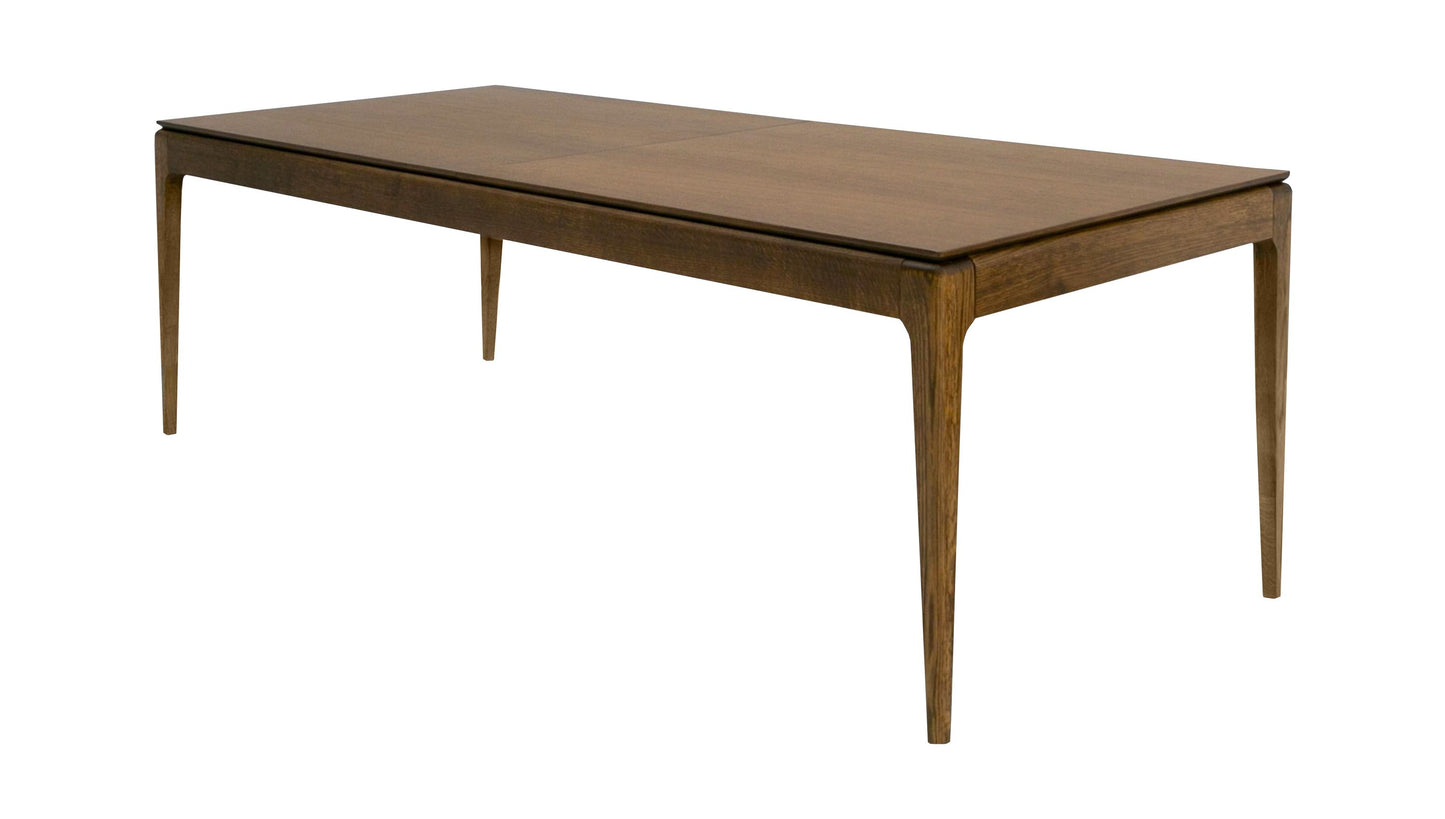 Dallas - Mid-Century Modern Brown Oak Extendable Dining Table