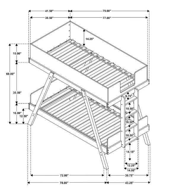 cFrankie Twin Bunk Bed