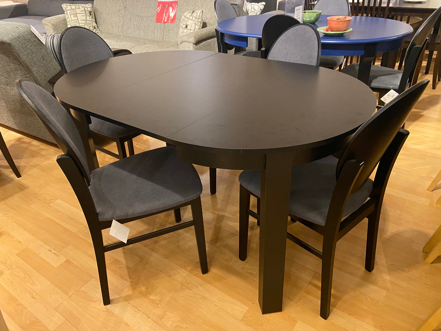 Bernardin Black Dinning Table with 4 Chairs Set