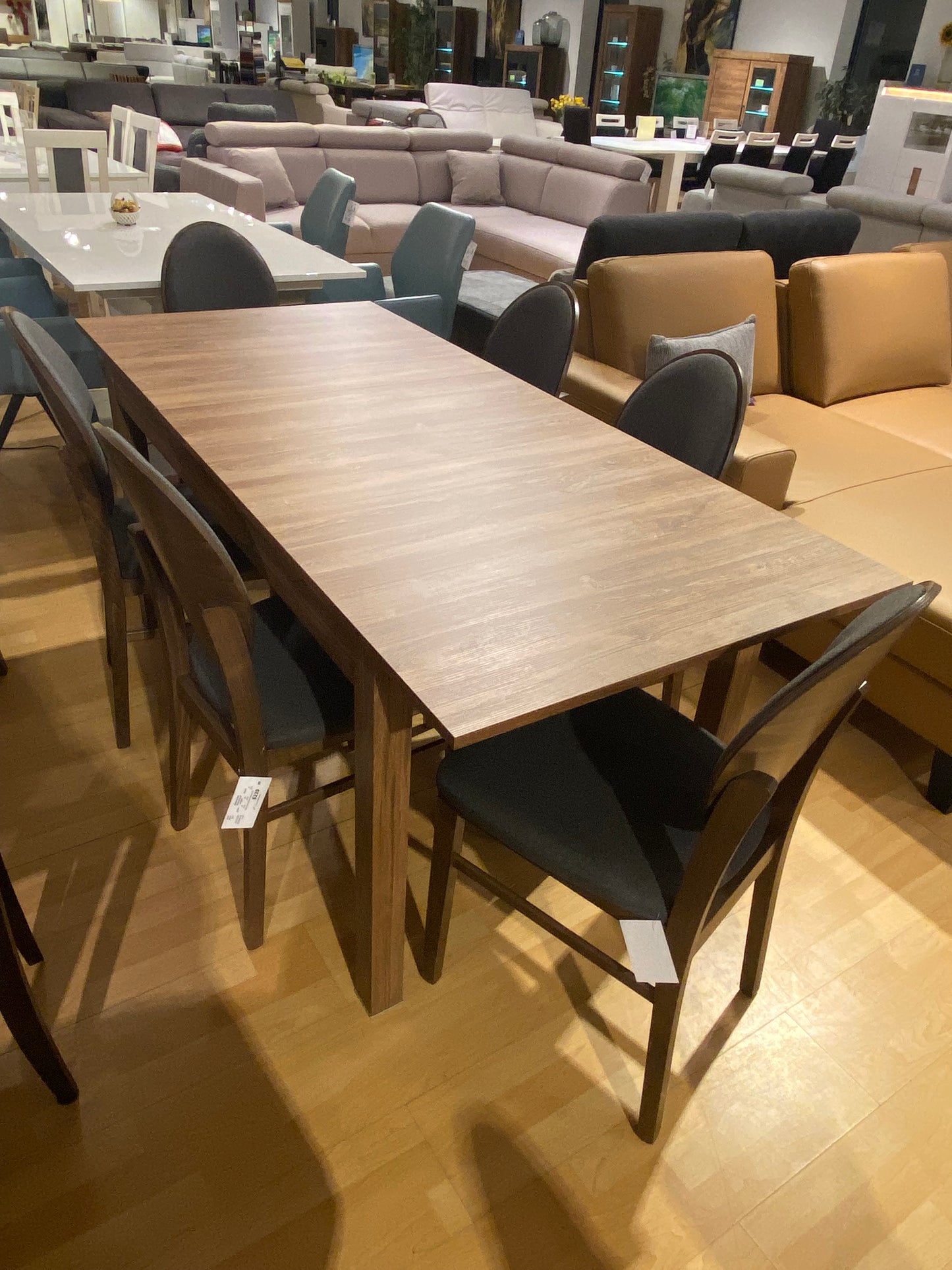 Bryk Oak Stirling Dinning Table with 6 Chairs Set