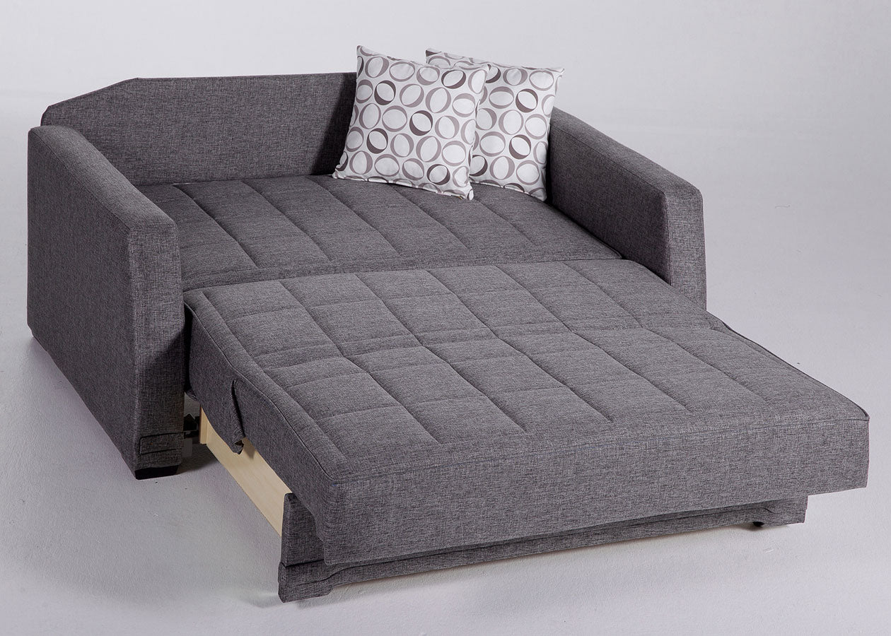 Valerie Diego Gray Love Seat Sleeper