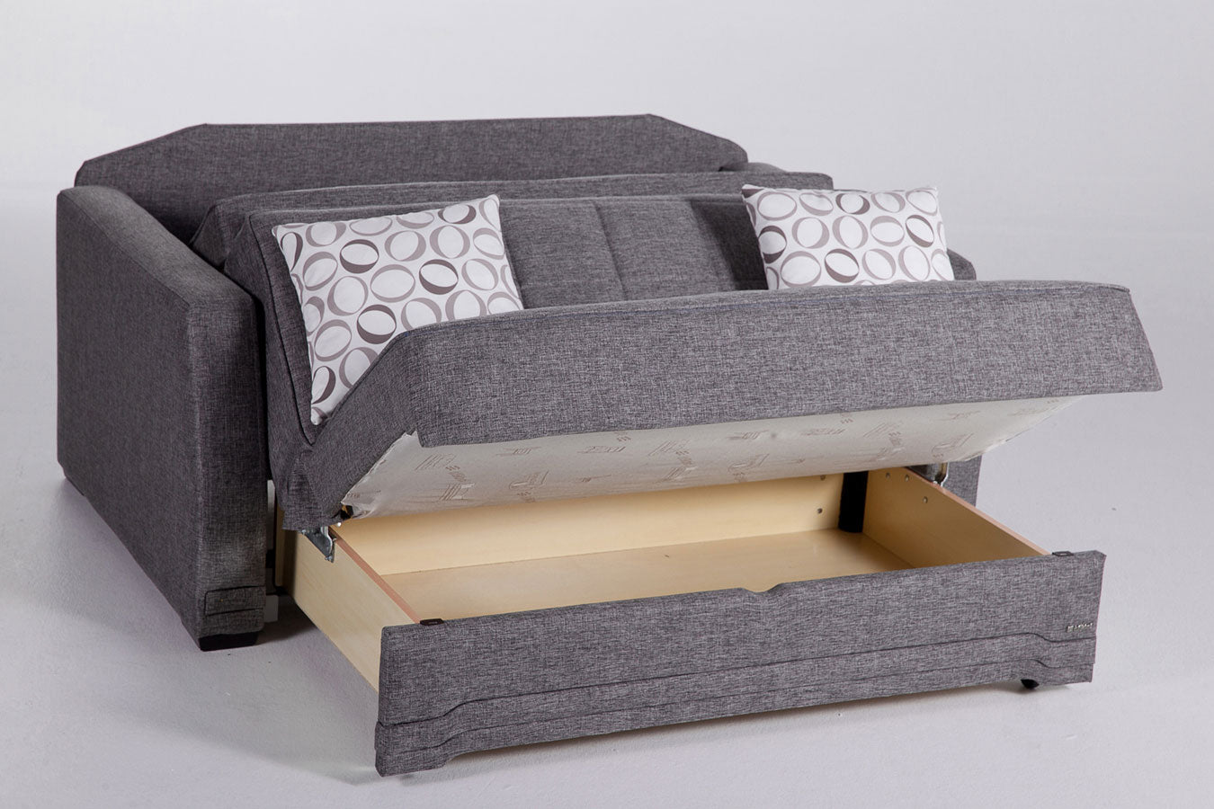 Valerie Diego Gray Love Seat Sleeper