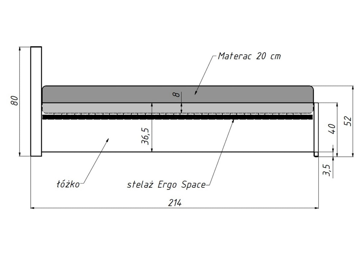 Anadia Full Size Bed 140x200