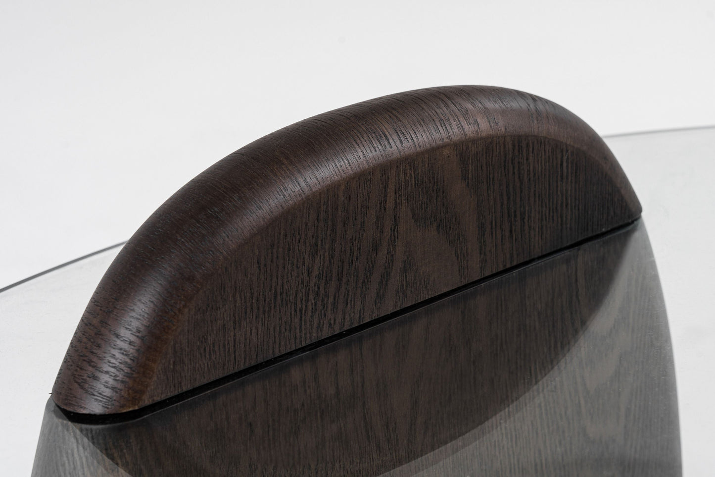 Buxtonv - Mid-Century Modern Glass + Dark Walnut Coffee Table