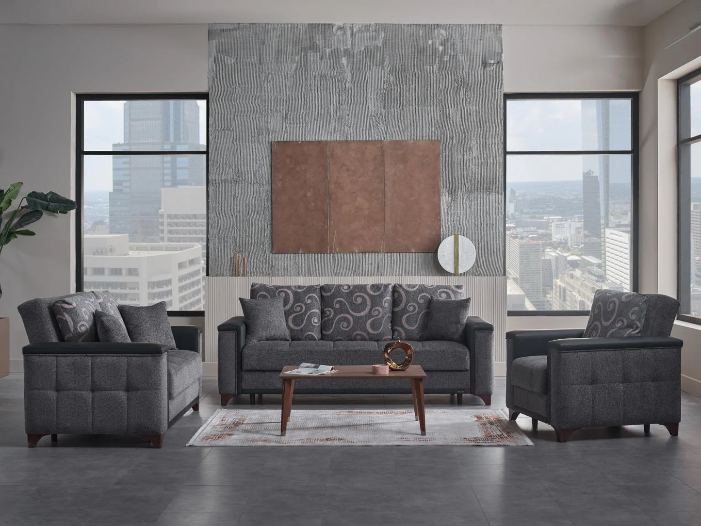Charlotte Beatto Anthracite Sofa Bed
