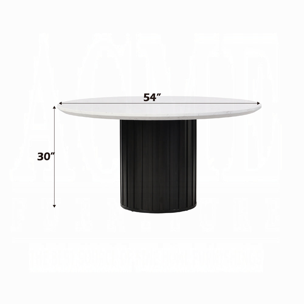 Jaramillo Round Dining Table W/Engineered Marble Top DN02141