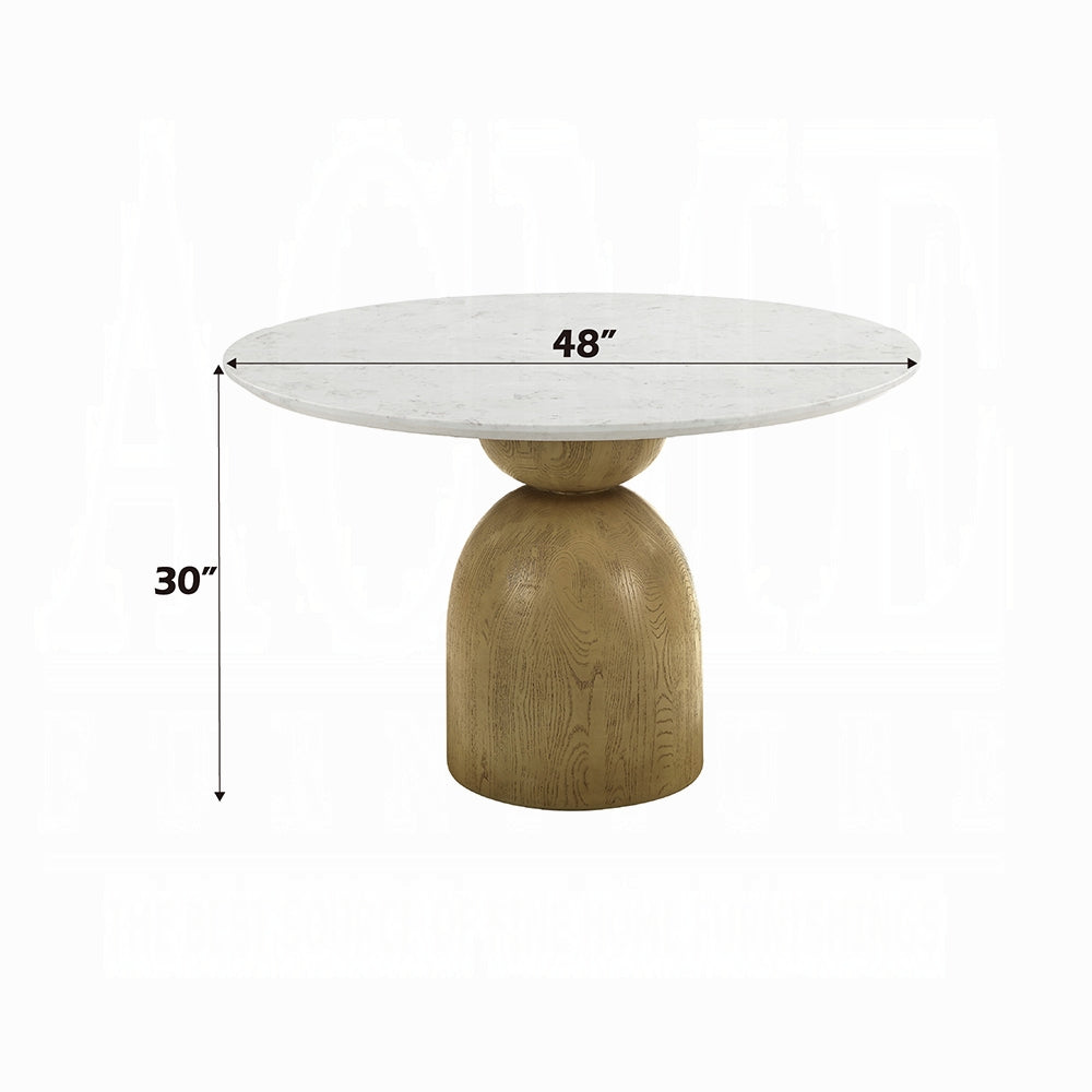 Kala Round Dining Table w/Marble Top DN02390