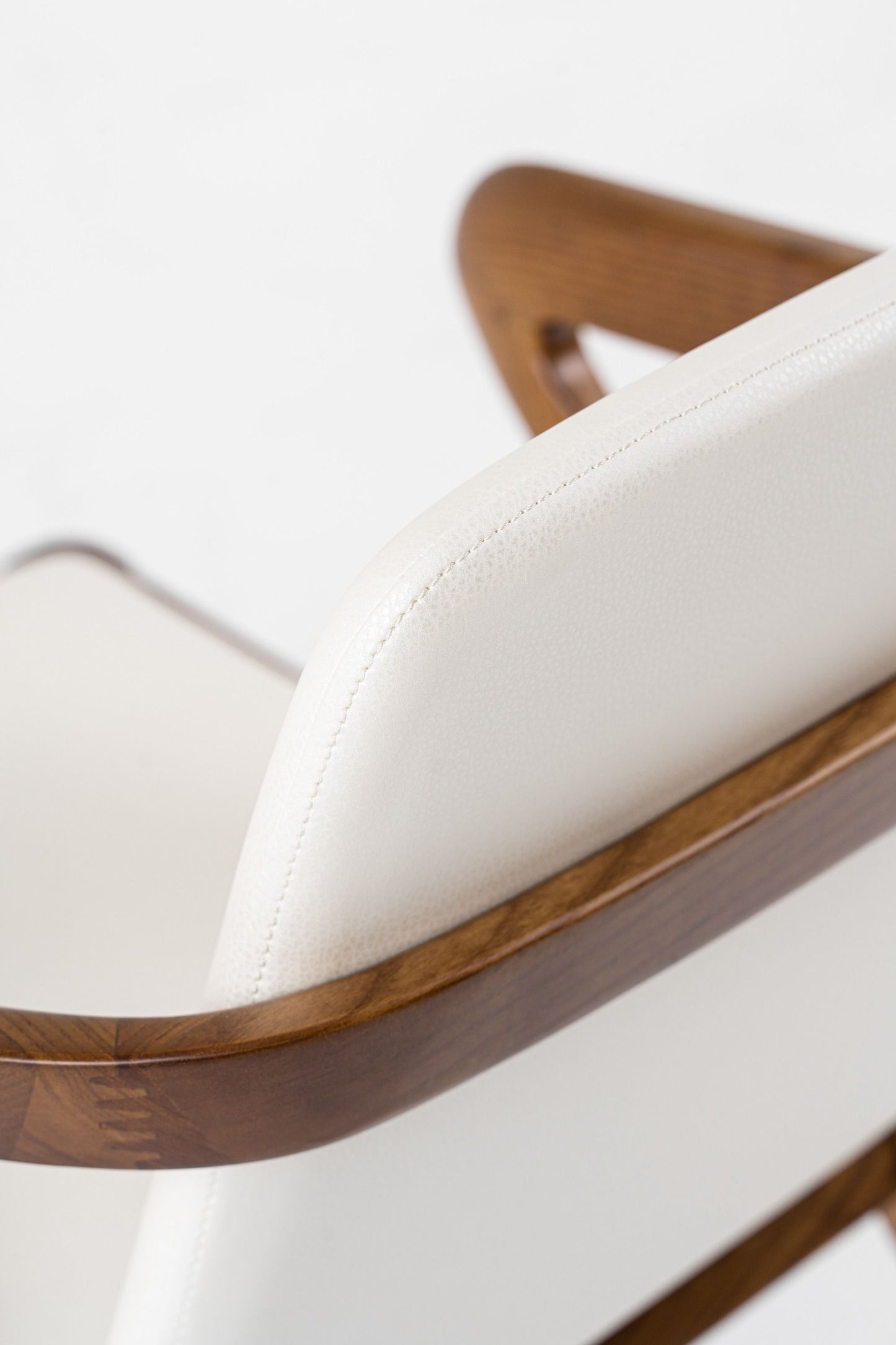 Falcon Mid-Century Walnut and Cream Dining Chair