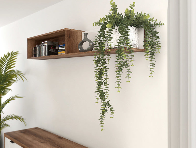 Forn Wall Shelf Delano Oak Dark/Gloss White