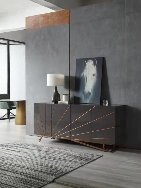 Katzu- Modern Grey and Rose Gold Buffet