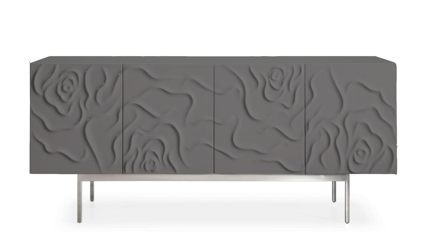 Gwen - Modern Grey High Gloss Buffet