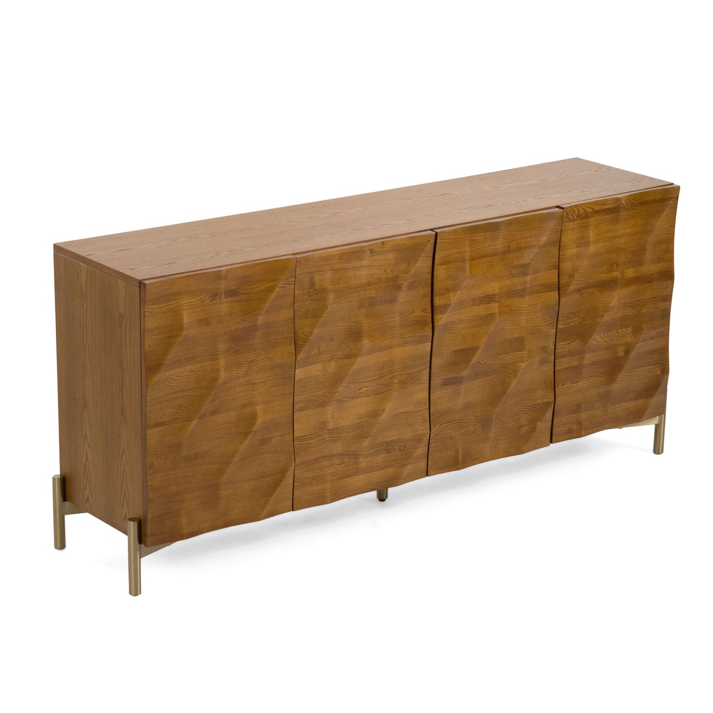 Killeen - Modern Gold + Walnut Buffet