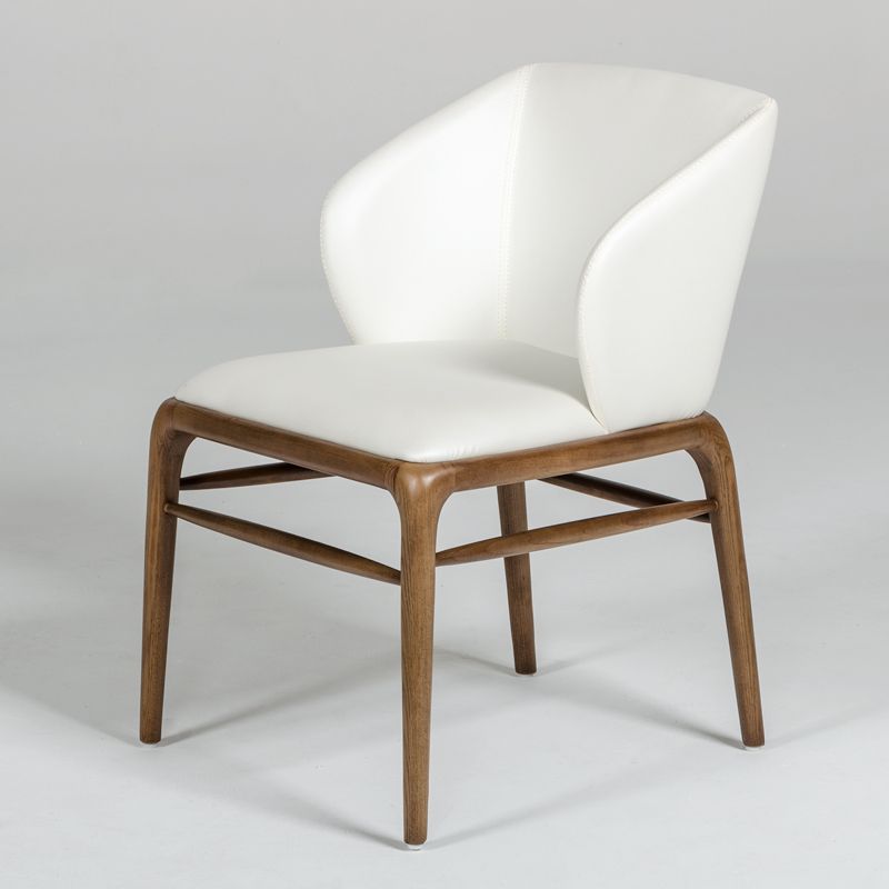 Kipling Modern Cream & Walnut Dining Chair