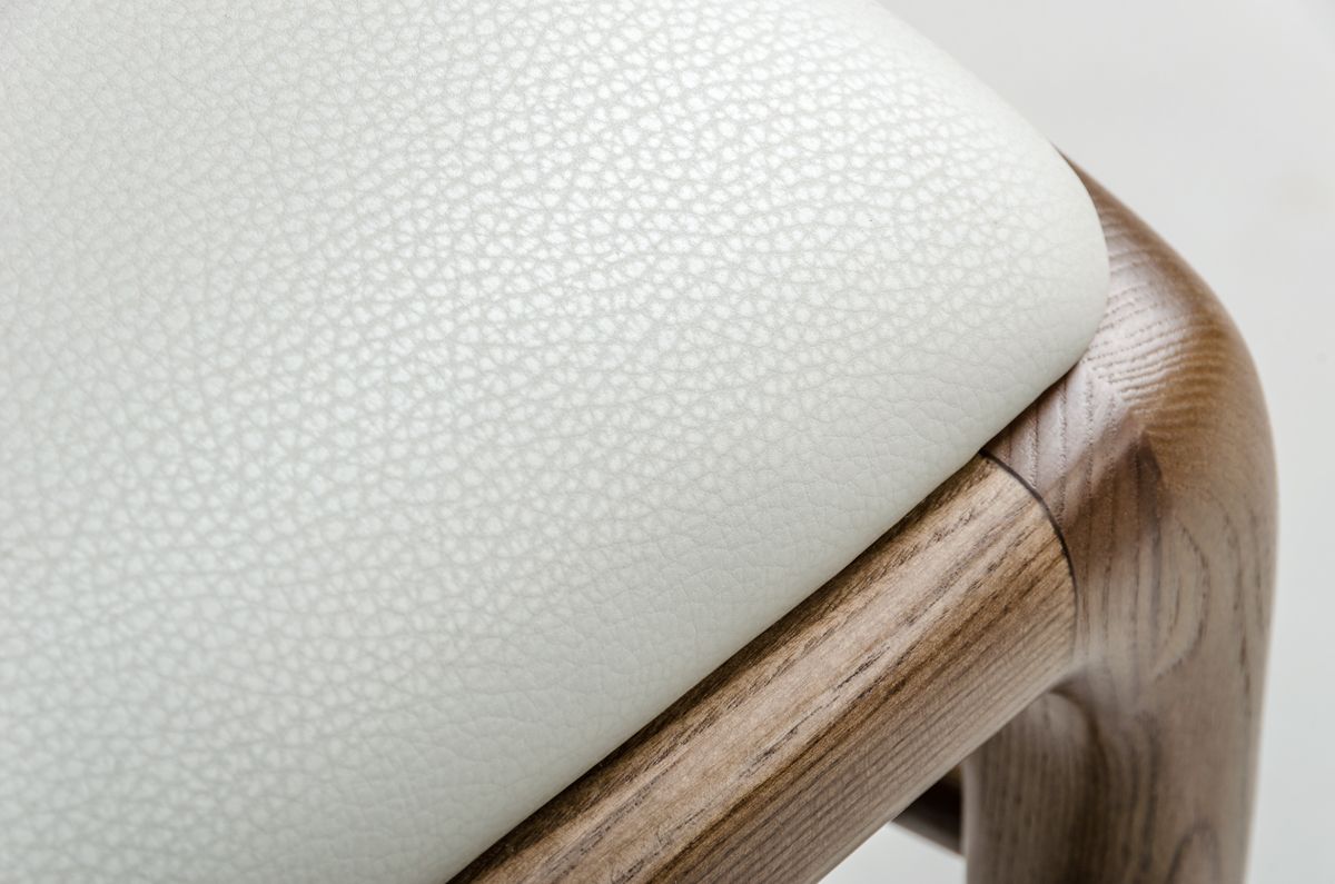 Kipling Modern Cream & Walnut Dining Chair