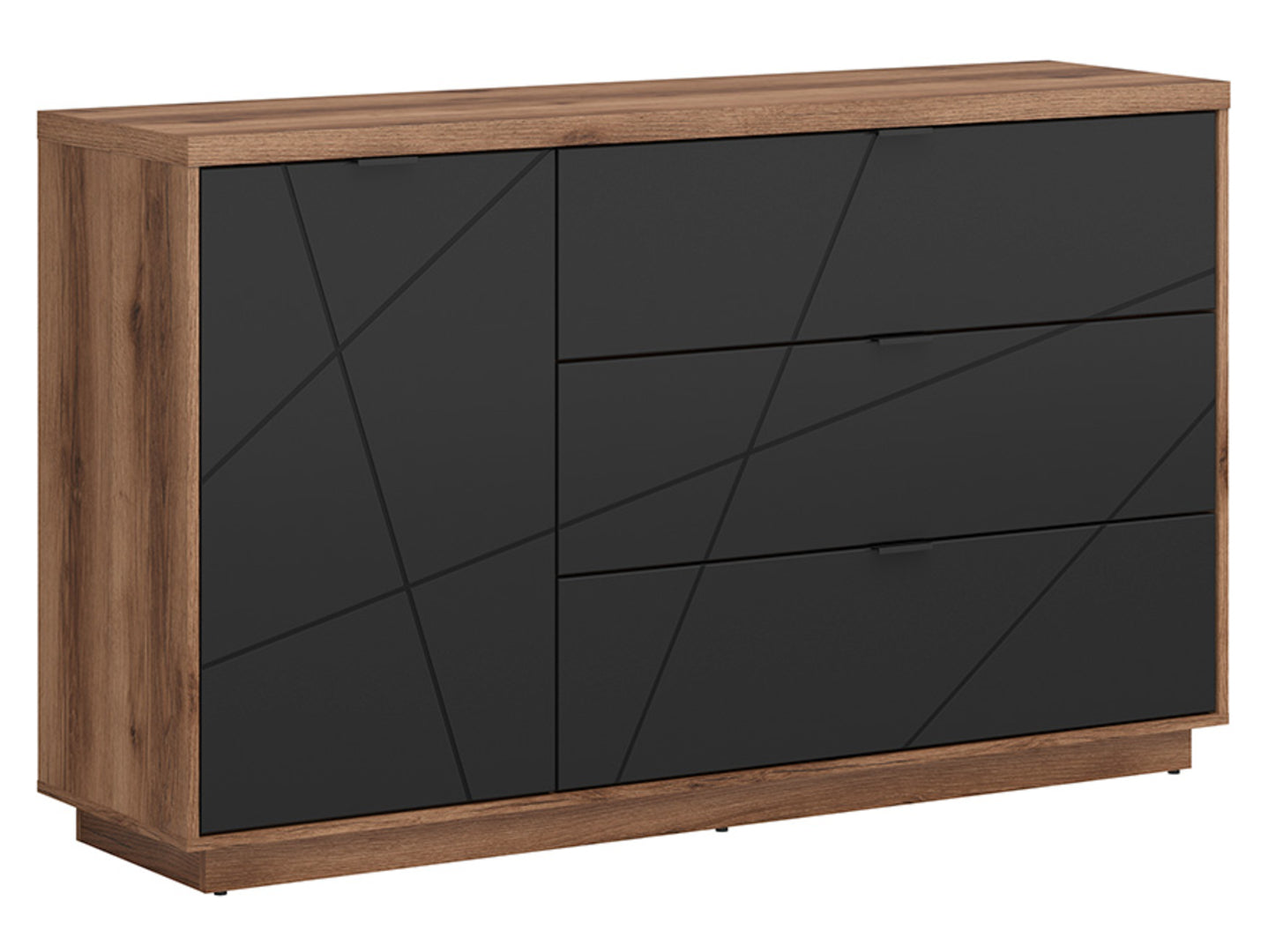 FORN Sideboard KOM1D3S Dark Delano Oak/Black