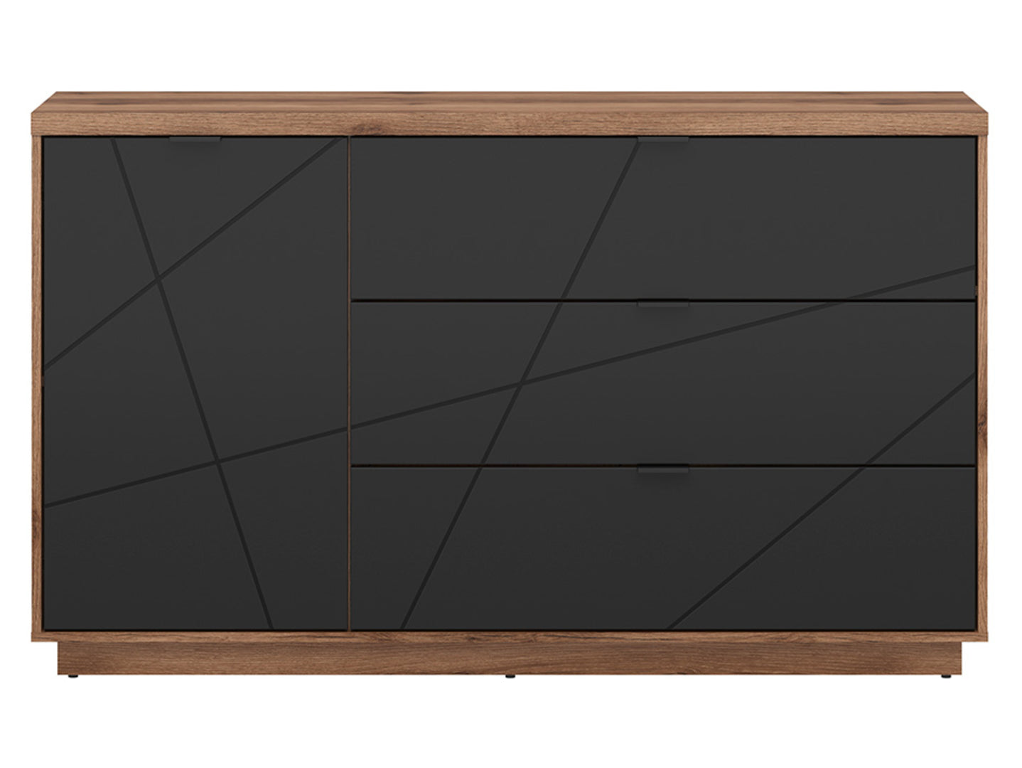 FORN Sideboard KOM1D3S Dark Delano Oak/Black