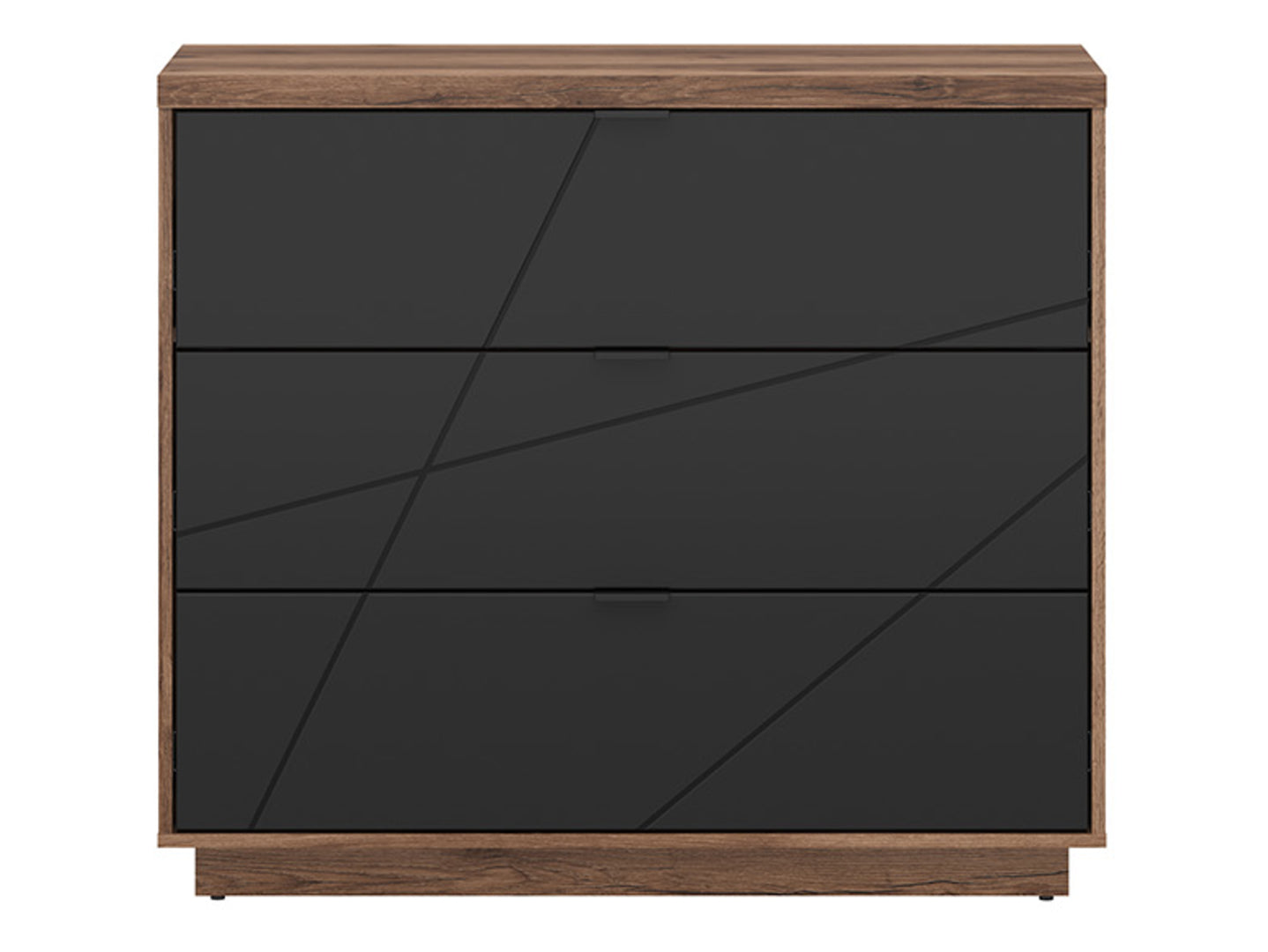 Forn Chest of Drawers KOM3S Dark Delano Oak/Black