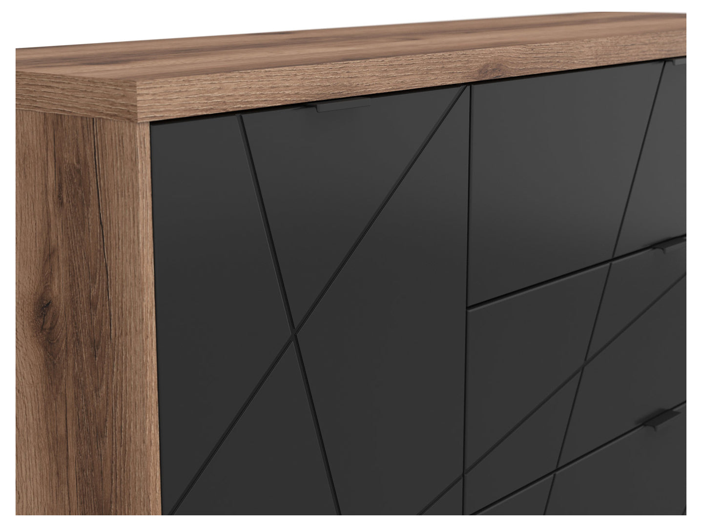 FORN Sideboard KOM1D3S Dark Delano Oak/Black