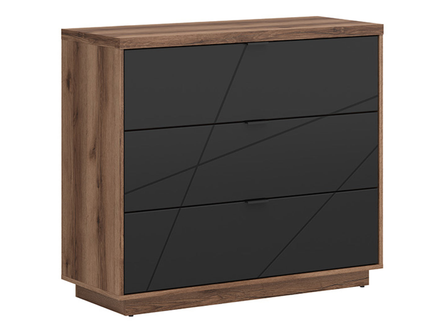 Forn Chest of Drawers KOM3S Dark Delano Oak/Black