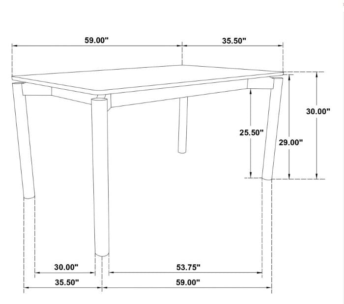 Parkridge Dining Table + 4 Chairs Set