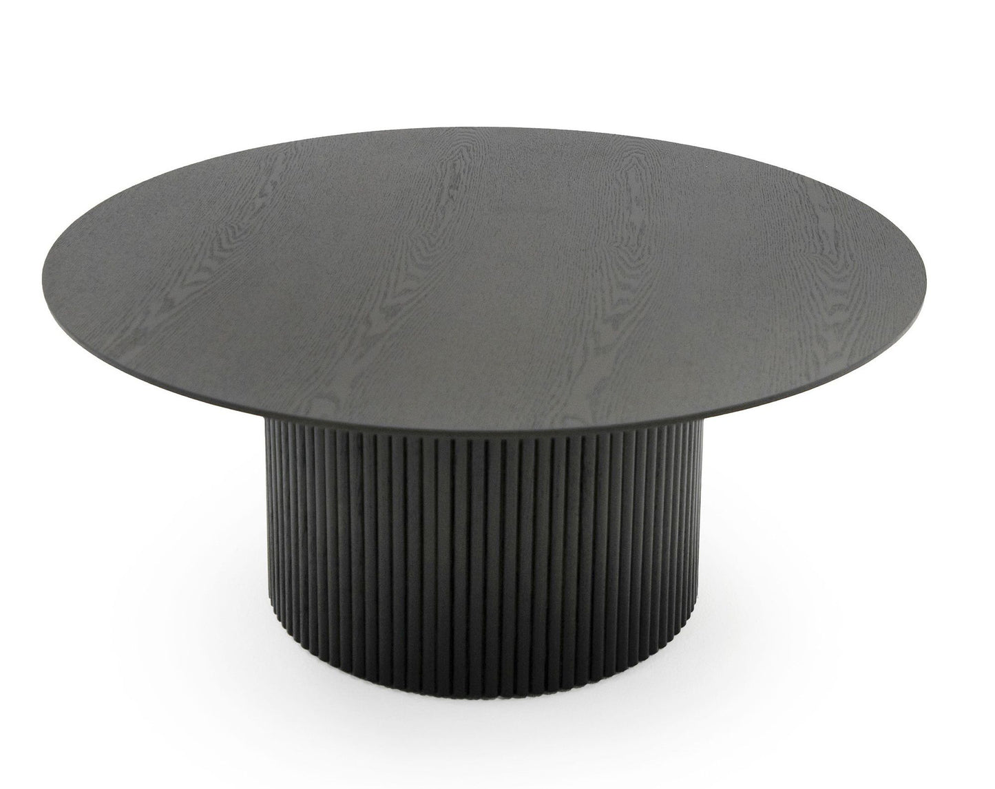 Rawlinsv Modern Mid Century Black Ash Round Coffee Table