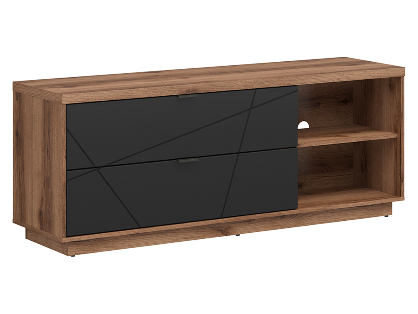Forn TV Stand RTV2S Dark Delano Oak/Black