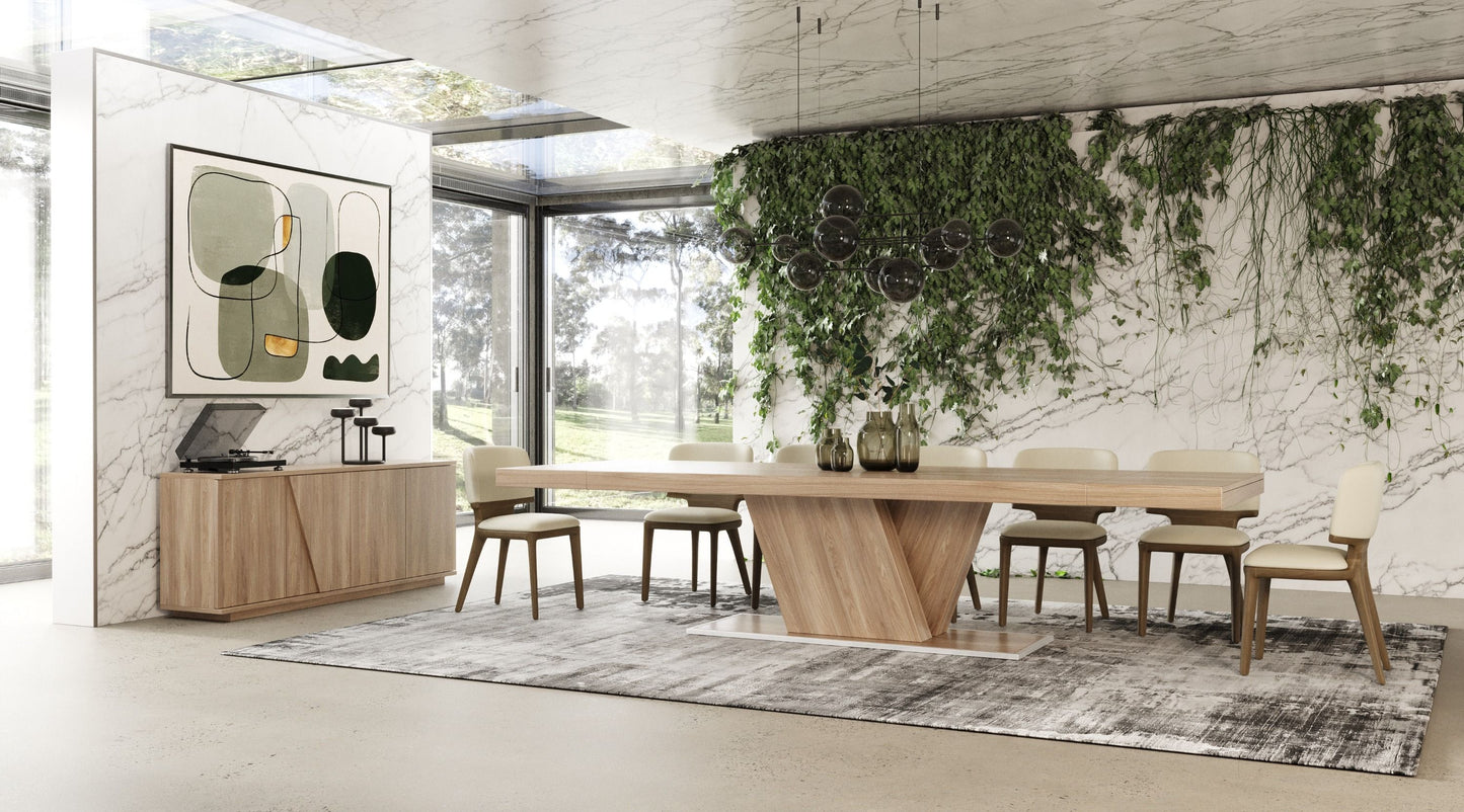 Nova Domus Victoria - Italian Modern Walnut Caracalla Extendable Dining Table