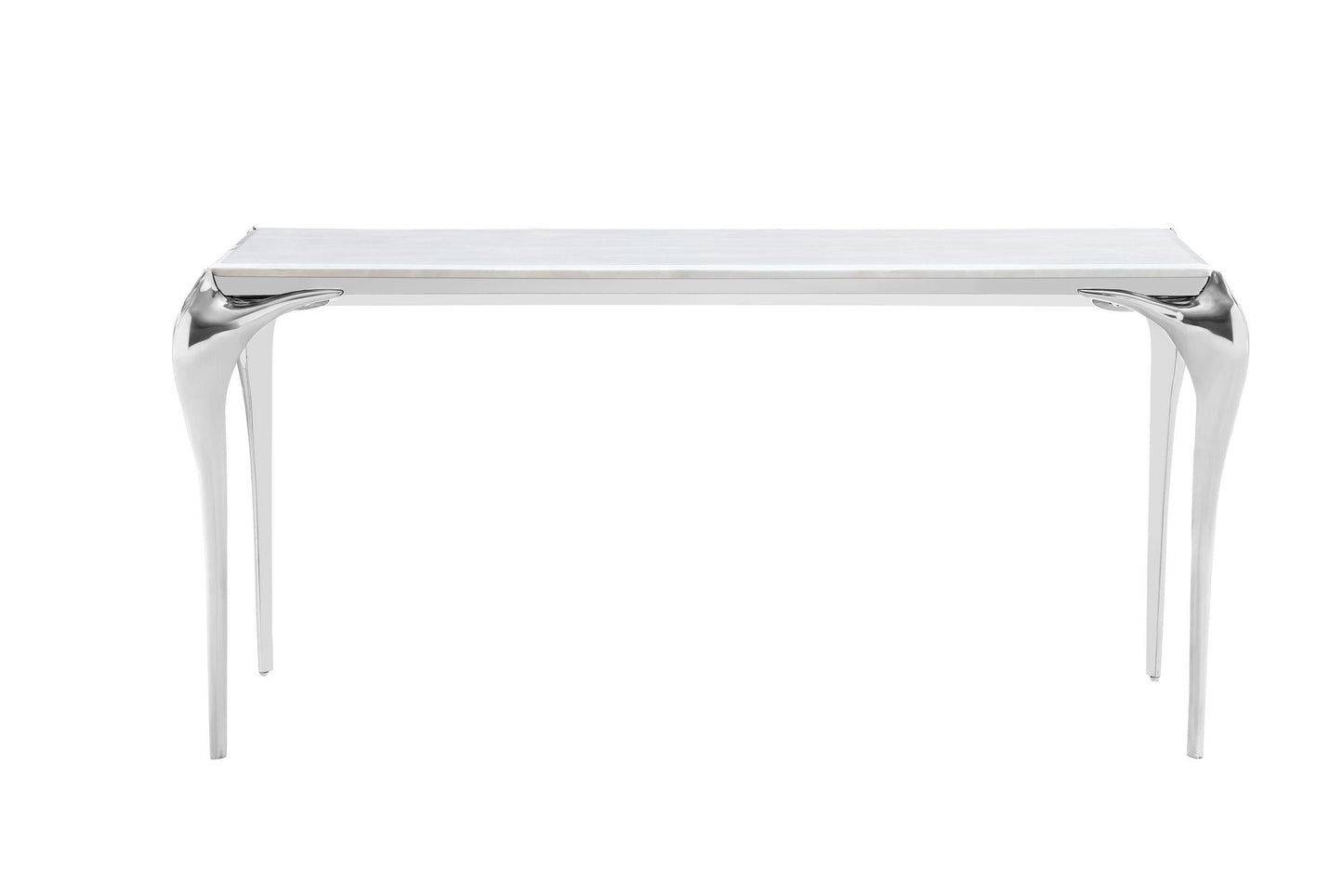 Vince - Faux Marble & Stainless Steel Console Table