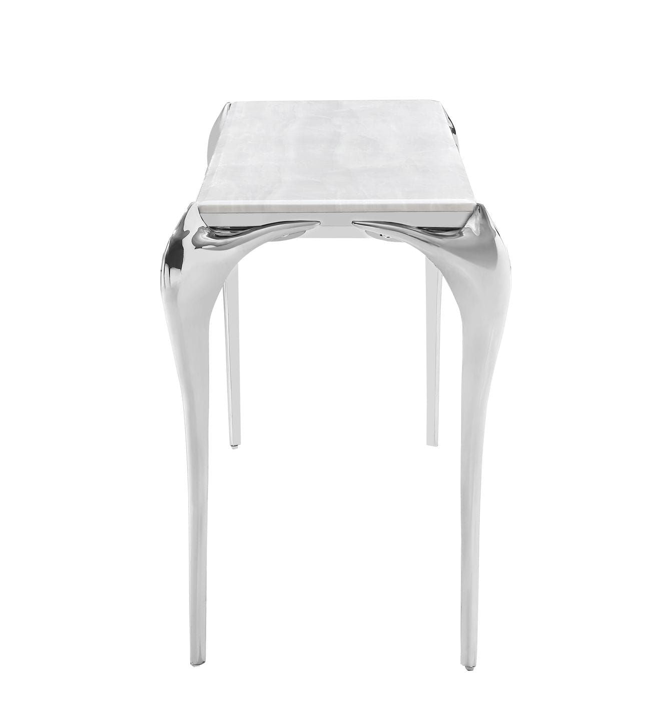 Vince - Faux Marble & Stainless Steel Console Table