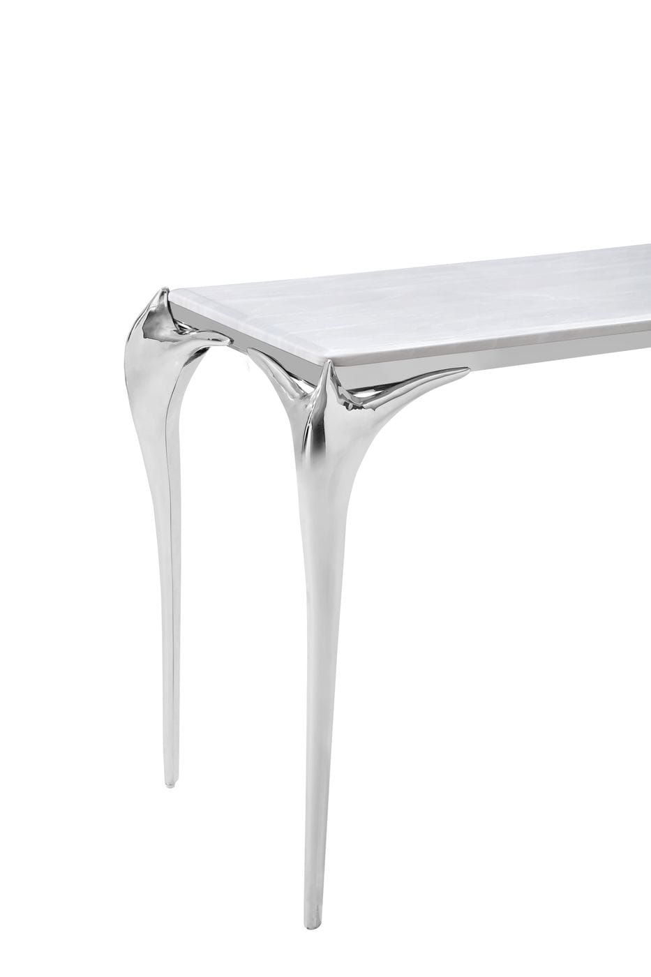 Vince - Faux Marble & Stainless Steel Console Table