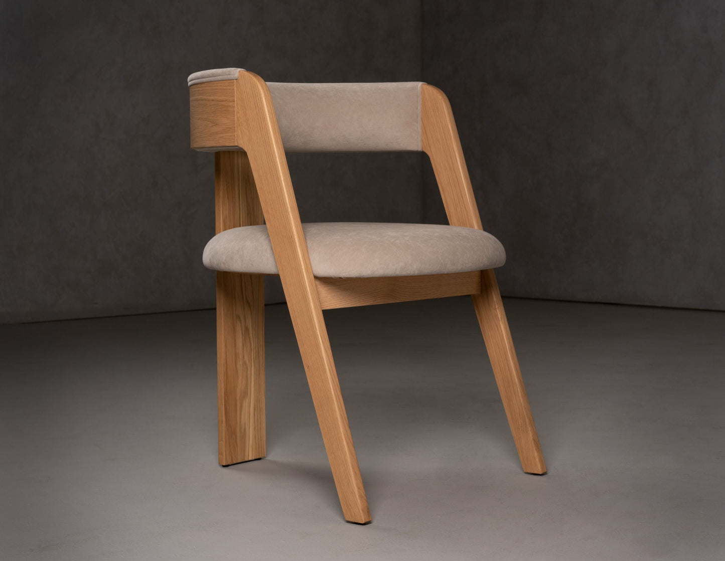 Washington - Modern Cream Fabric + Natural Oak Dining Chair (Set of 2)