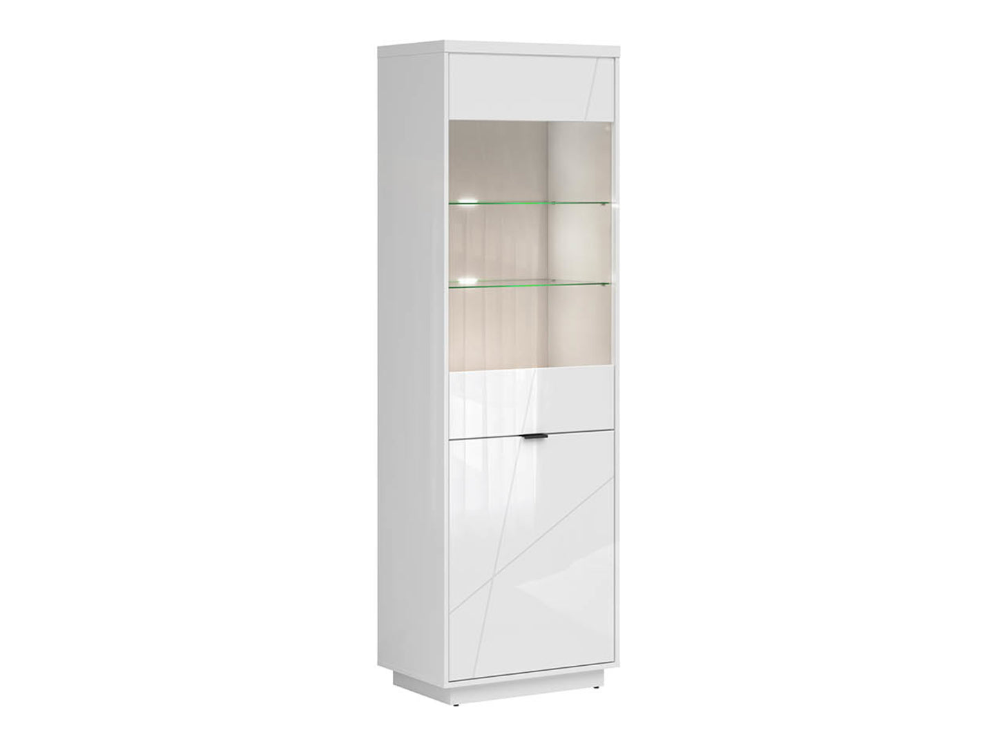 Forn Glass Cabinet REG1D1W White Gloss