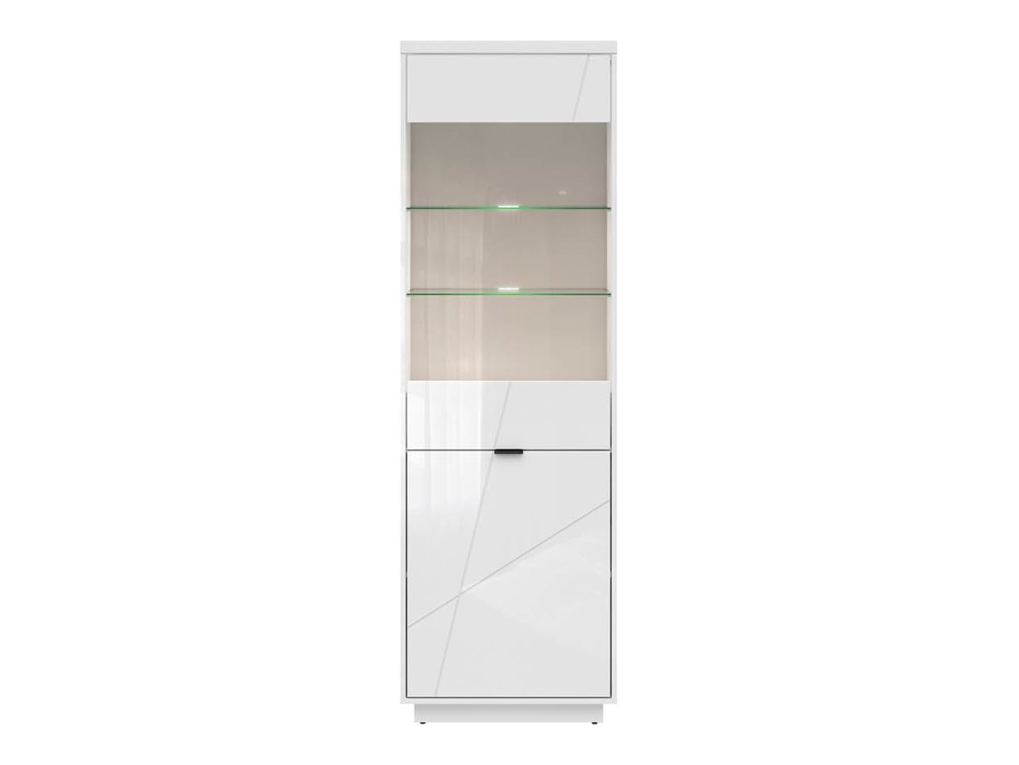 Forn Glass Cabinet REG1D1W White Gloss