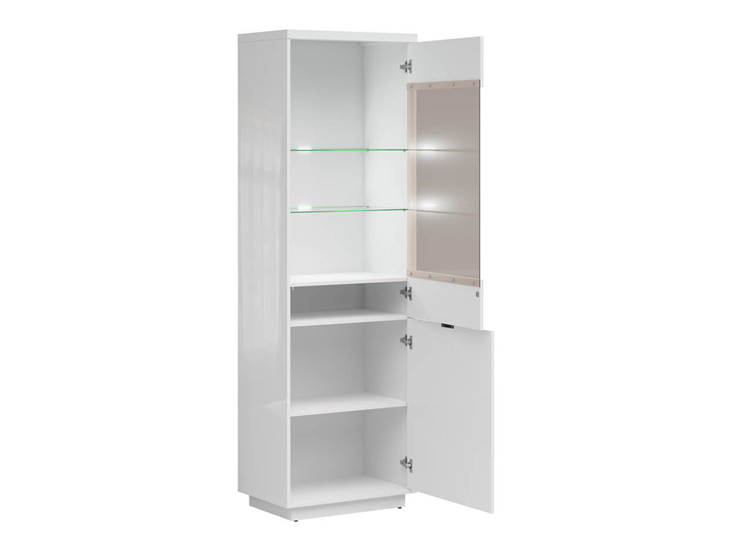 Forn Glass Cabinet REG1D1W White Gloss