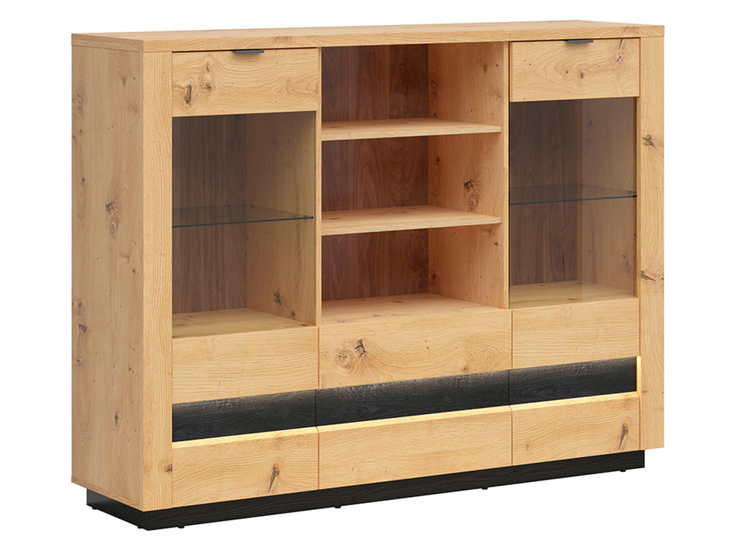 OSTIA Glass-door cabinet KOM2W2S