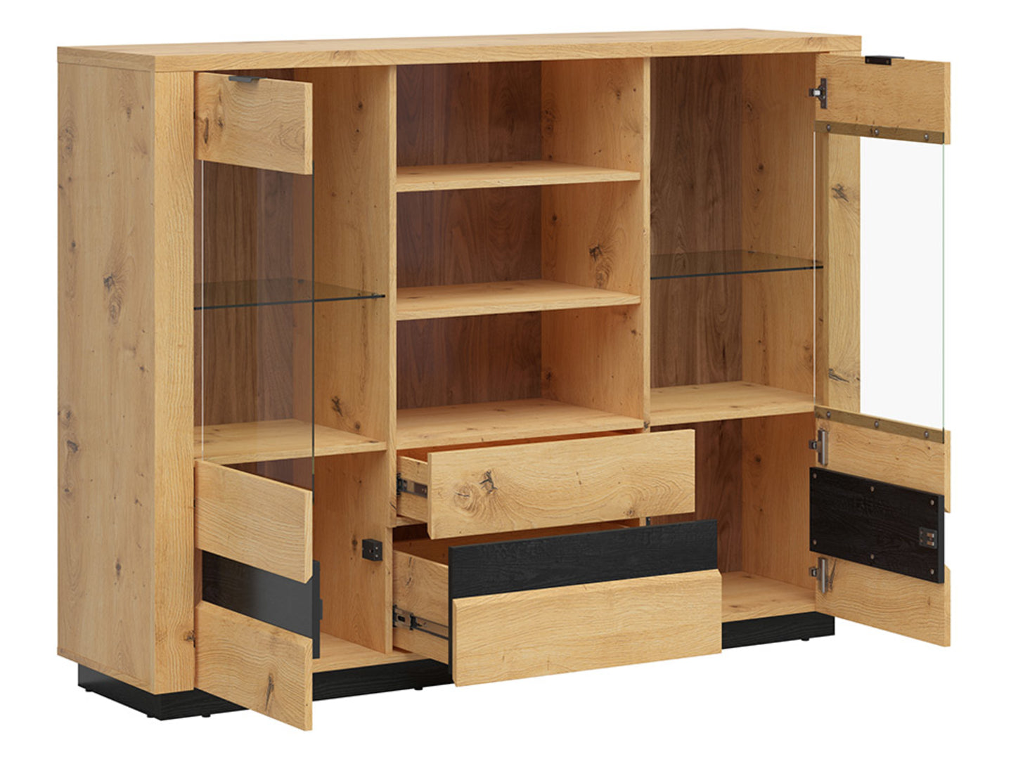 OSTIA Glass-door cabinet KOM2W2S