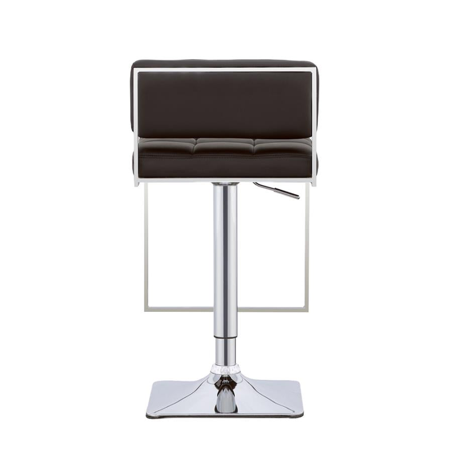 Set of 2 Adjustable Bar Stool Black and Chrome 100194