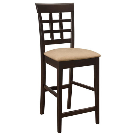 Gabriel Upholstered Counter Height Stools Cappuccino and Beige 100209