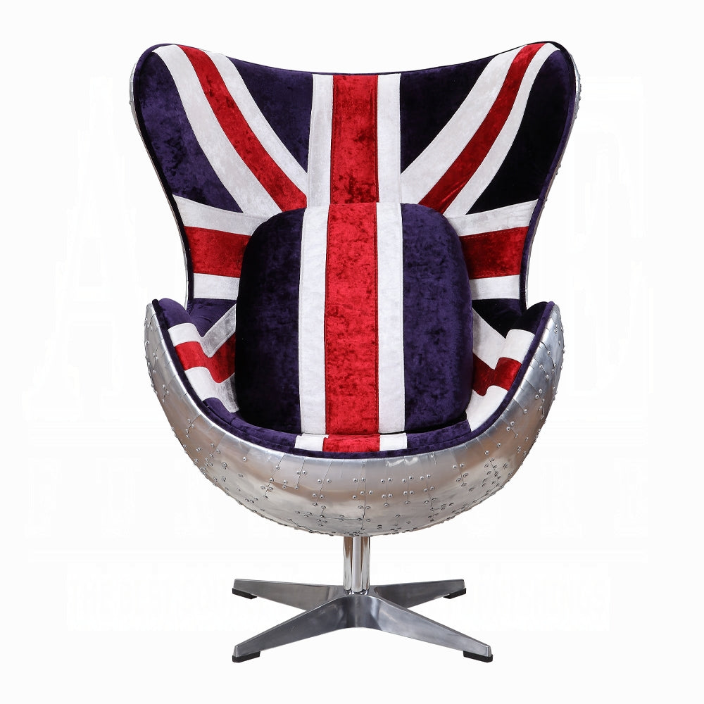 Brancaster British Flag Accent Chair W/Swivel 59835