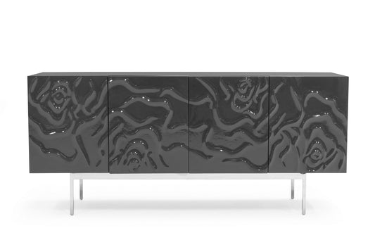 Gwen - Modern Grey High Gloss Buffet
